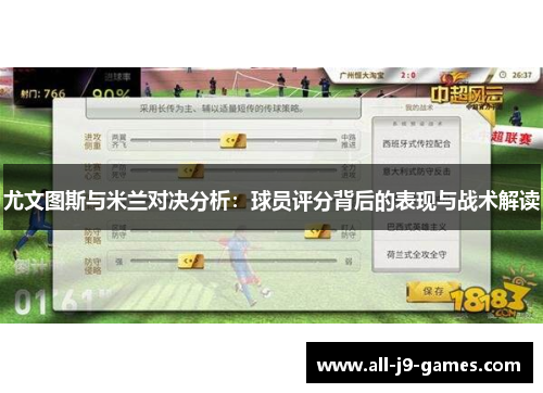 尤文图斯与米兰对决分析:球员评分背后的表现与战术解读 尤文图斯与米兰对决分析:球员评分背后的表现与战术解读